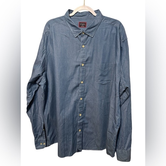UNTUCKit Valserrano Chambray Shirt Mens‎ Large Regular Fit Long Sleeve XXXL - Picture 1 of 5
